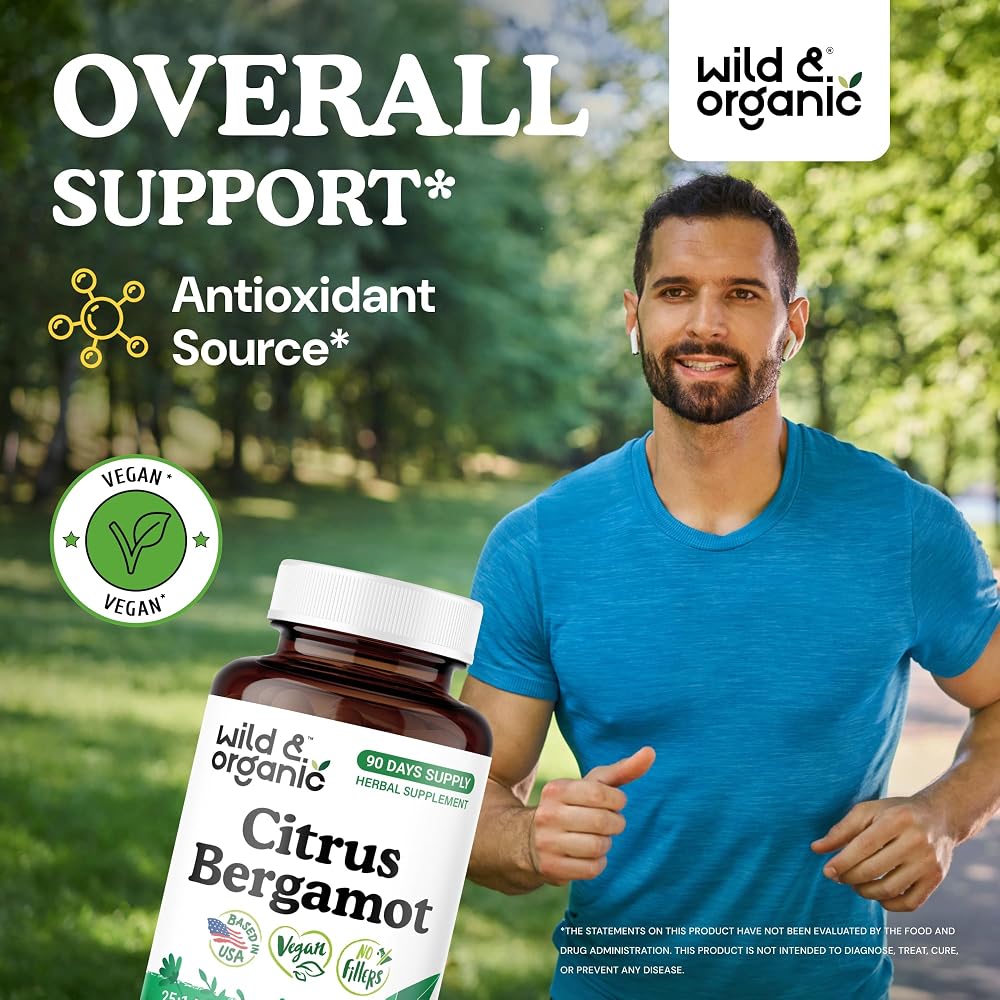 Wild & Organic Citrus Bergamot Capsules Antioxidant Support - 90 Count - image 2