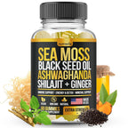 Nutravia Sea Moss, Black Seed Oil & Ashwagandha Gummies - 60 Gummies