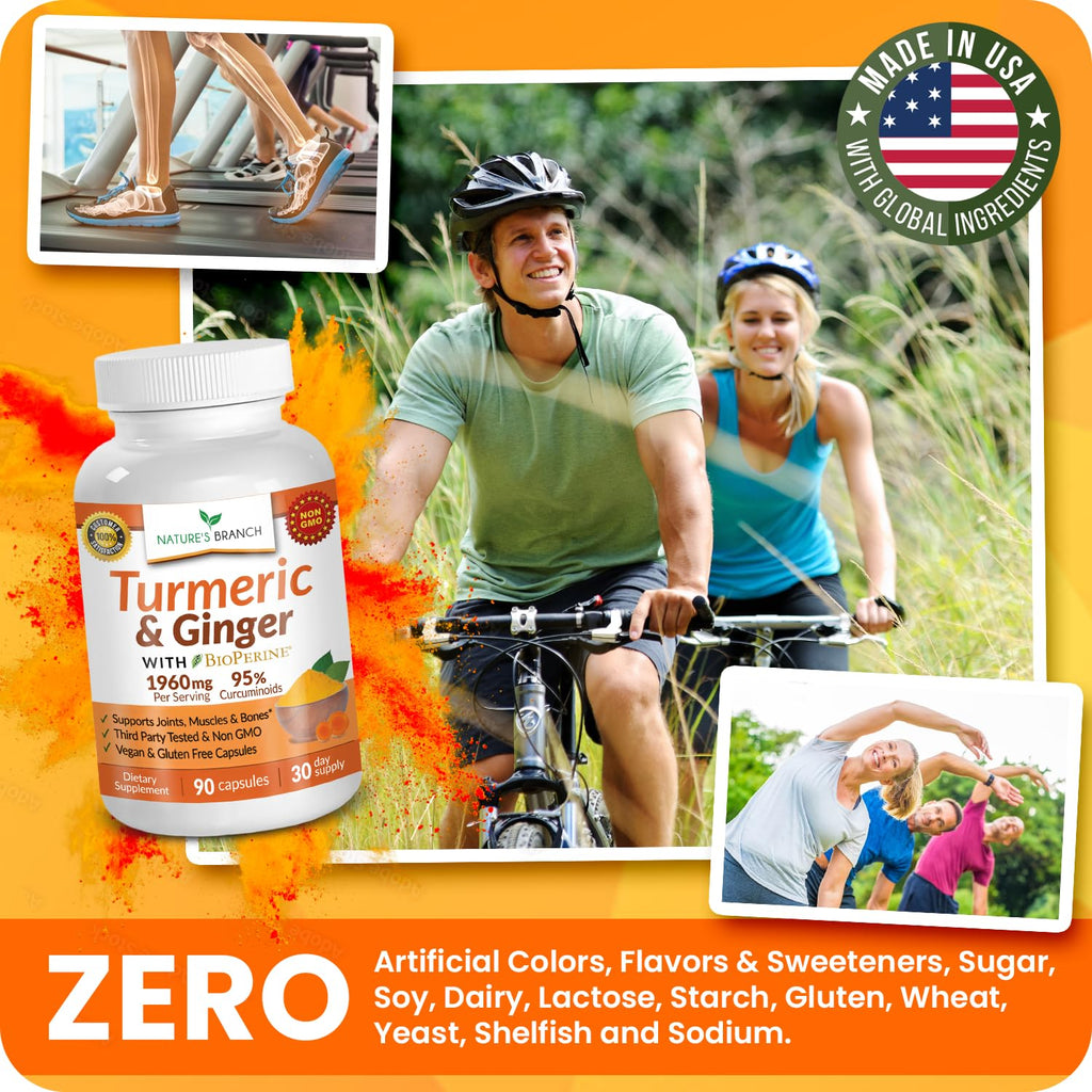 Nature's Branch Turmeric Ginger Joint Support - 90 Capsules - image 8
