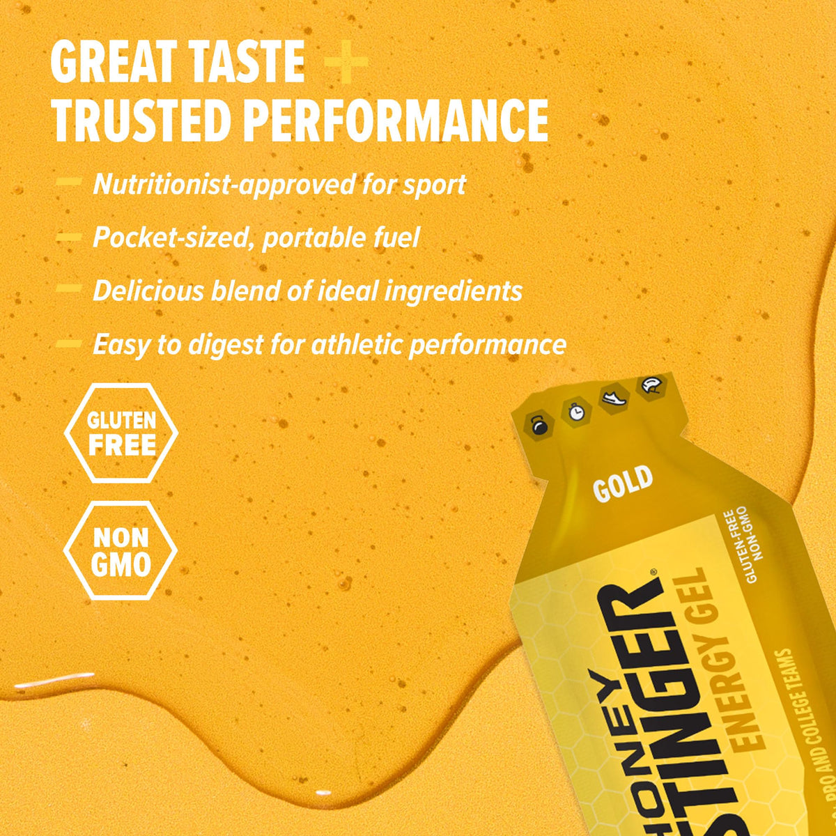 Honey Stinger Gold Energy Gel for Exercise - 24 Pack - image 2