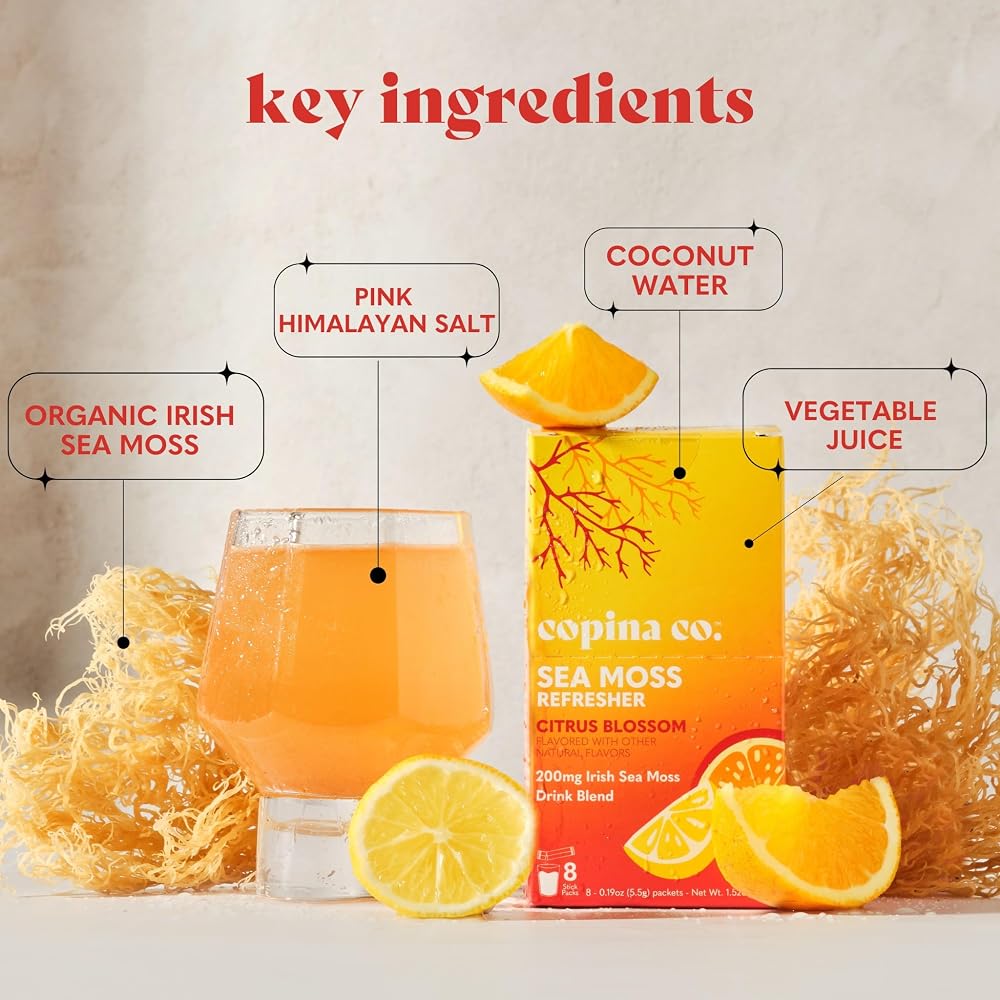Copina Co. Organic Irish Sea Moss Citrus Blossom - 8 Packets - image 5