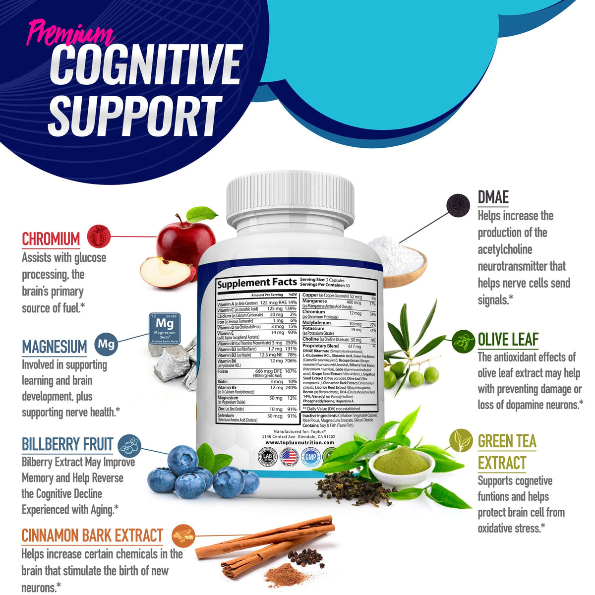Toplux Brain Supplement Nootropic