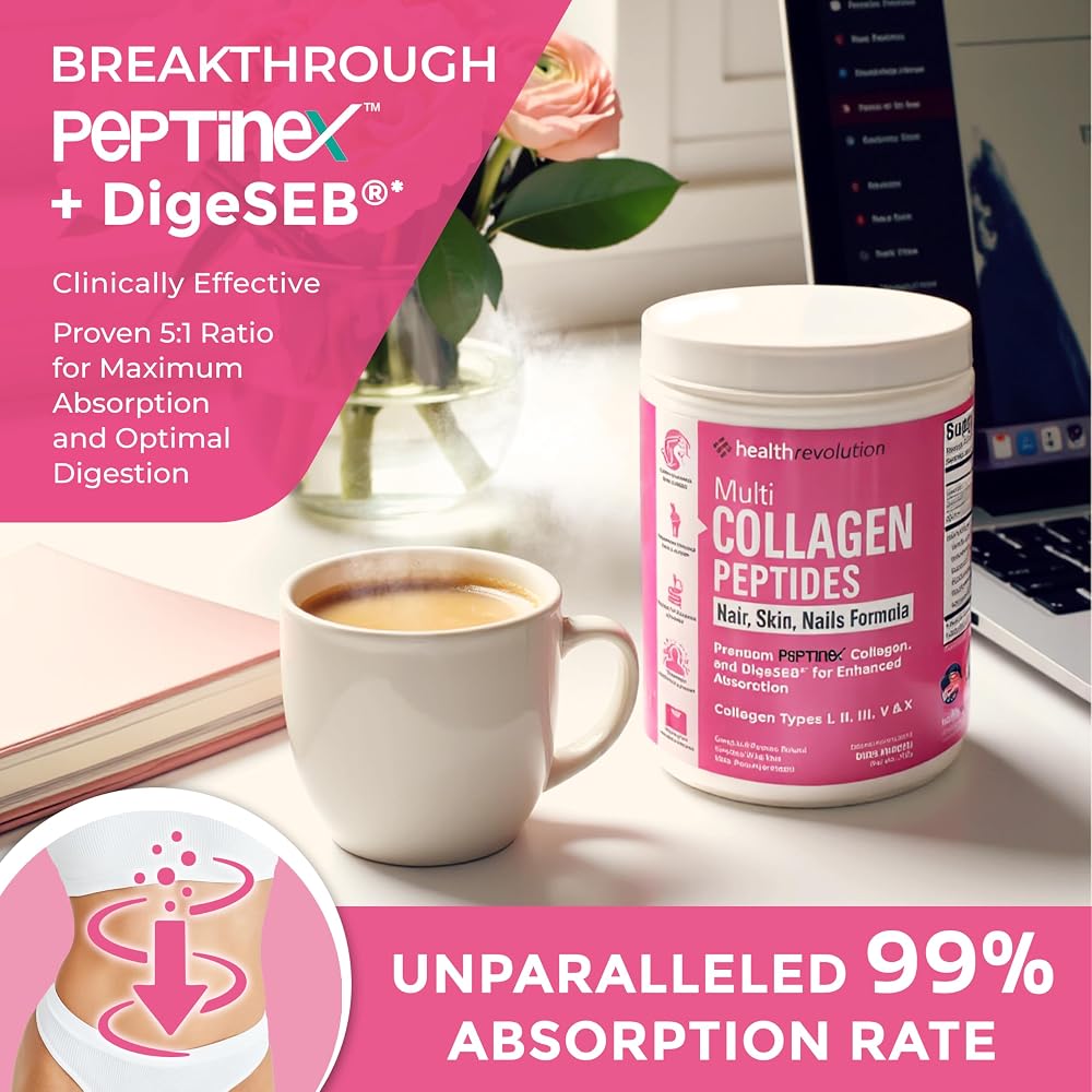 Health Revolution Multi Collagen Peptides Powder - 7.4 oz - image 4