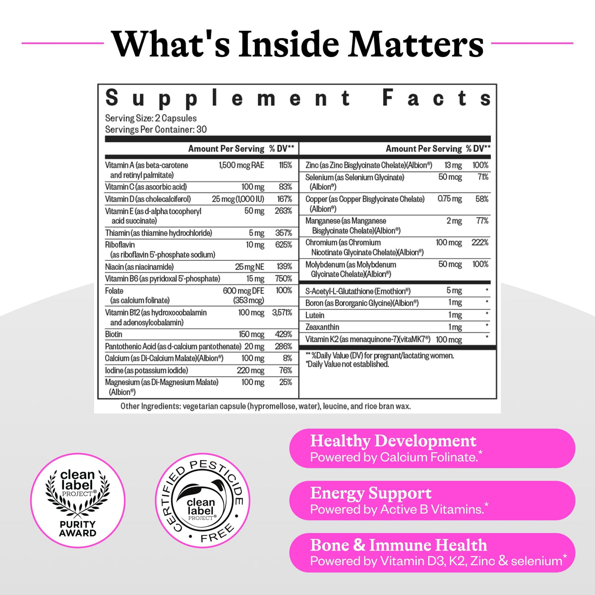 Seeking Health Prenatal Essentials MF Brain Development Support - 60 Capsules - image 2