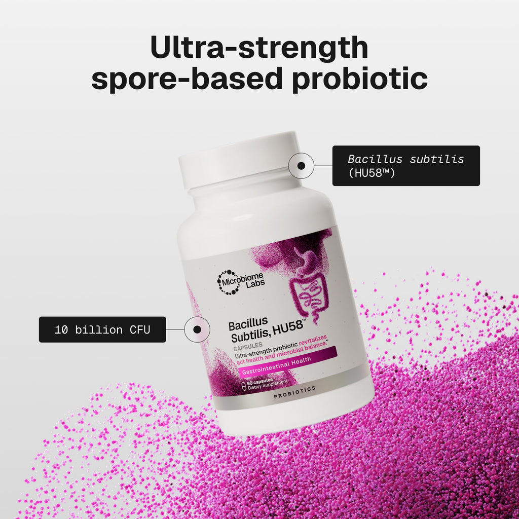 Microbiome Labs HU58 Bacillus Subtilis Probiotic - 60 Capsules - image 3