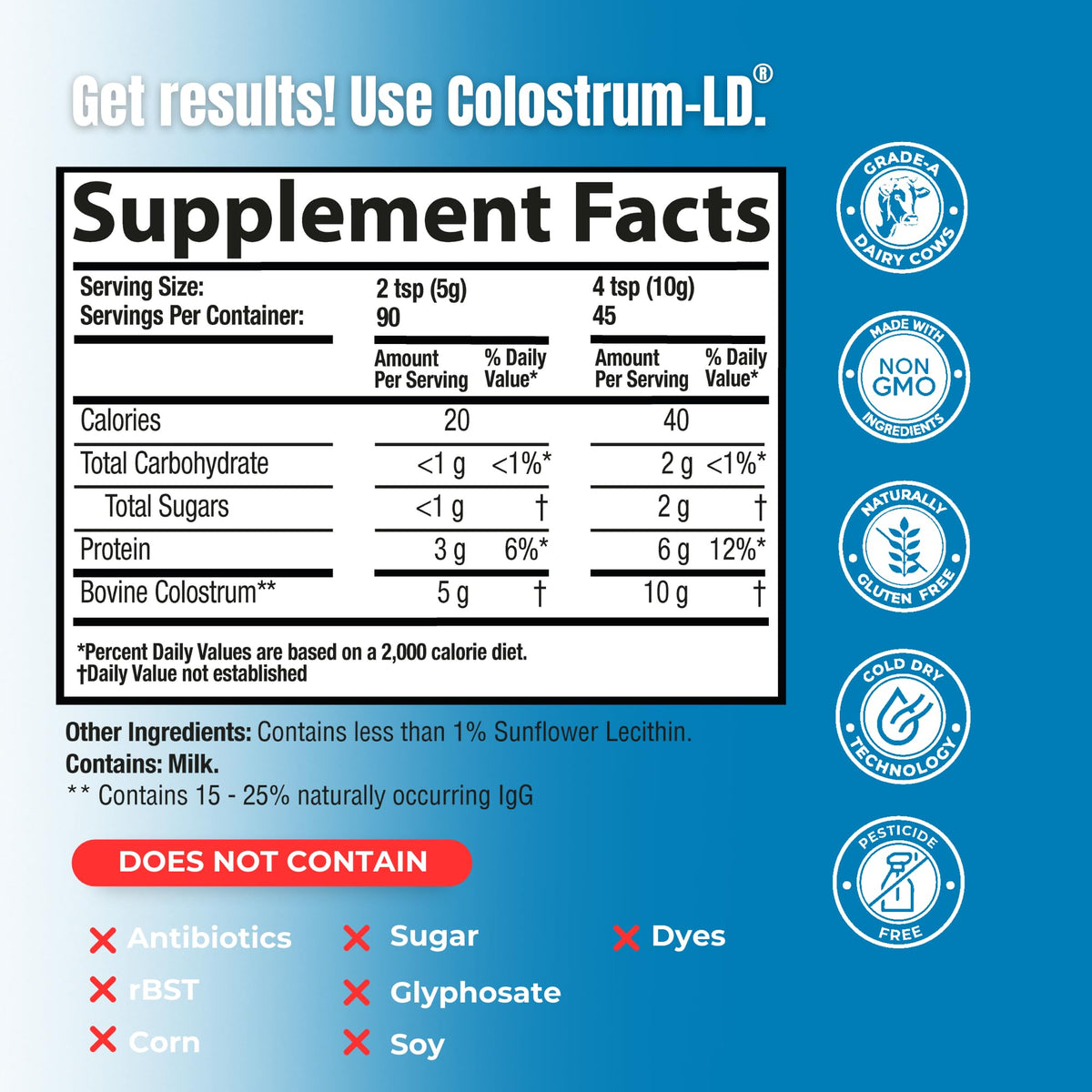 Colostrum-LD Liposomal Delivery Colostrum Powder - 90 Servings - image 3