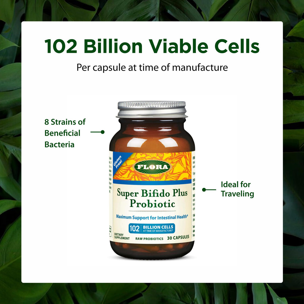 Flora Super Bifido Plus Probiotic 8 Strains 102B CFU - 30 Vegetarian Capsules - image 4