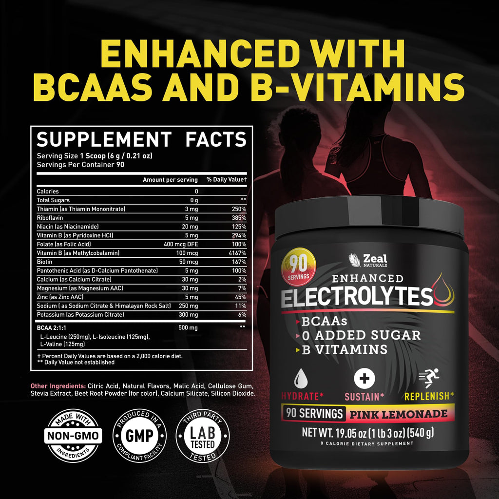 Zeal Naturals Electrolyte Powder - 90 Servings