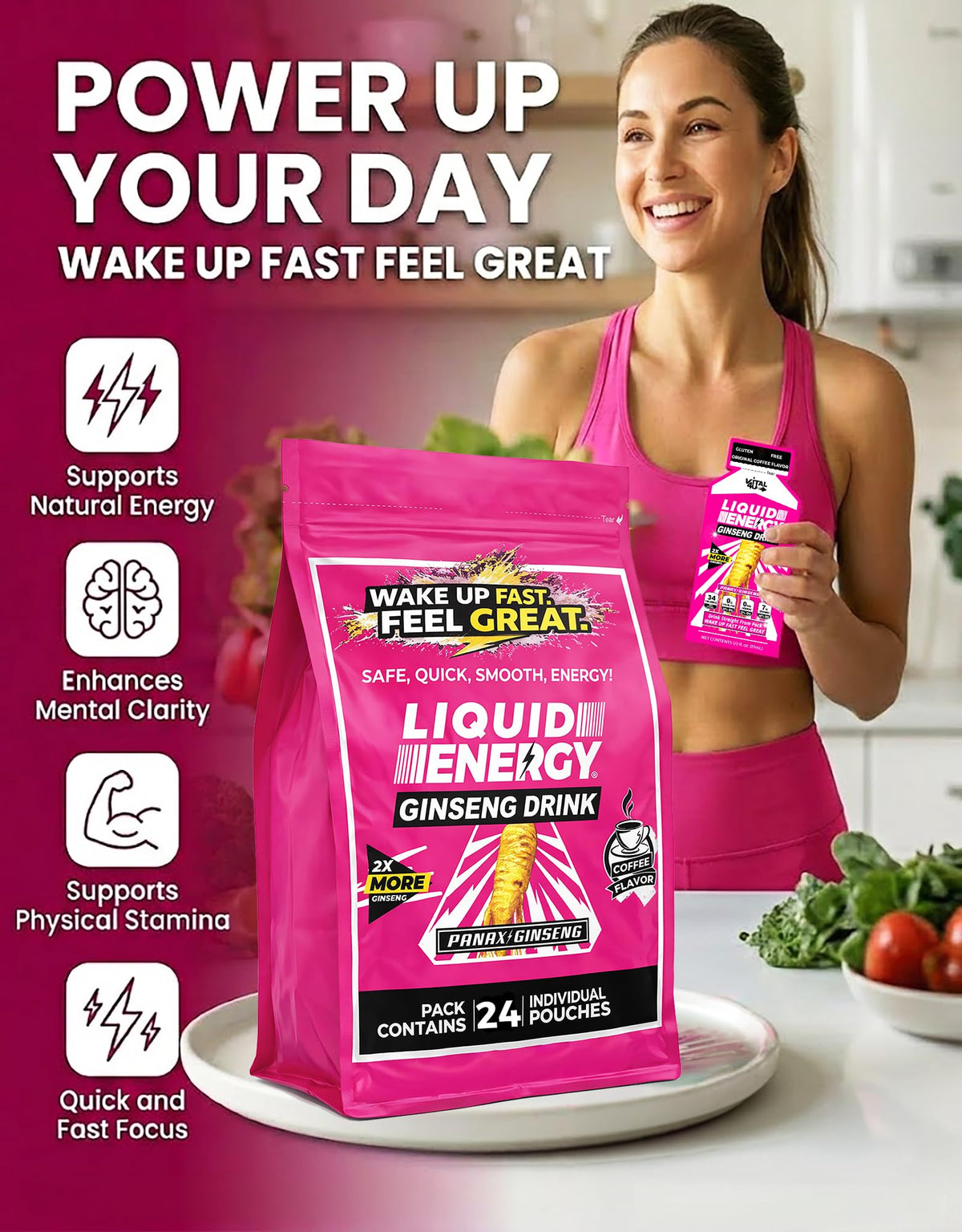 VITAL 4U Liquid Energy Coffee Energy Shot - 24 Pouches - image 5