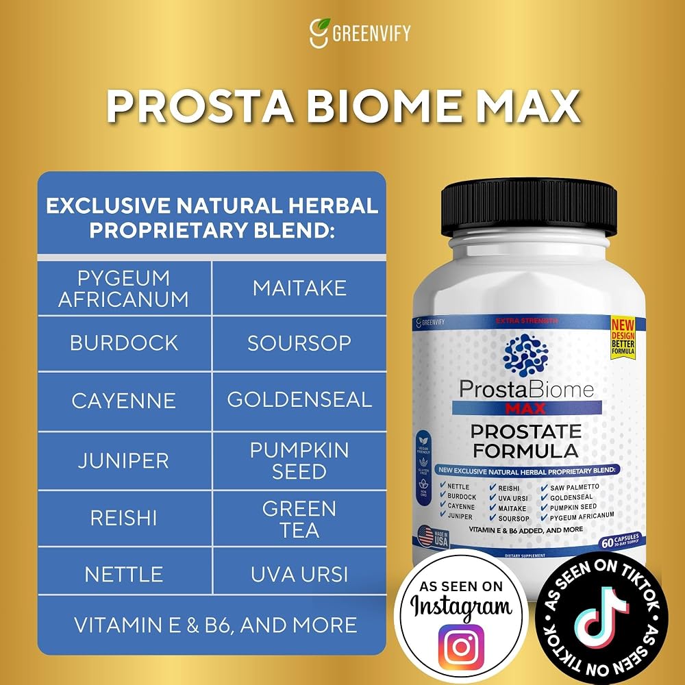 GREENVIFY ProstaBiome Max Prostate Support Formula