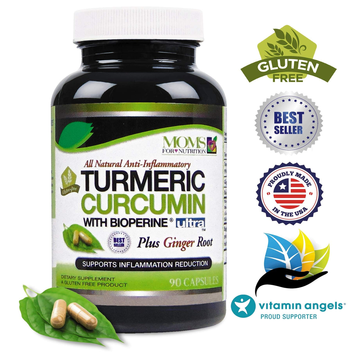 Moms For Nutrition Turmeric Curcumin Complex 1650 mg - 270 Capsules - image 3