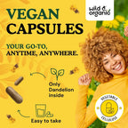 Wild & Organic Dandelion Root Capsules Liver Support - 120 Capsules - image 4