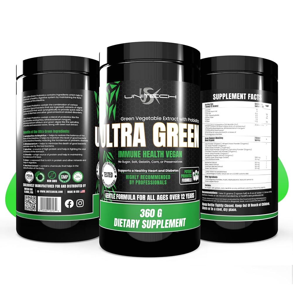 USK Ultra Green Powder Probiotic Digestive Support - 16 Oz - image 7