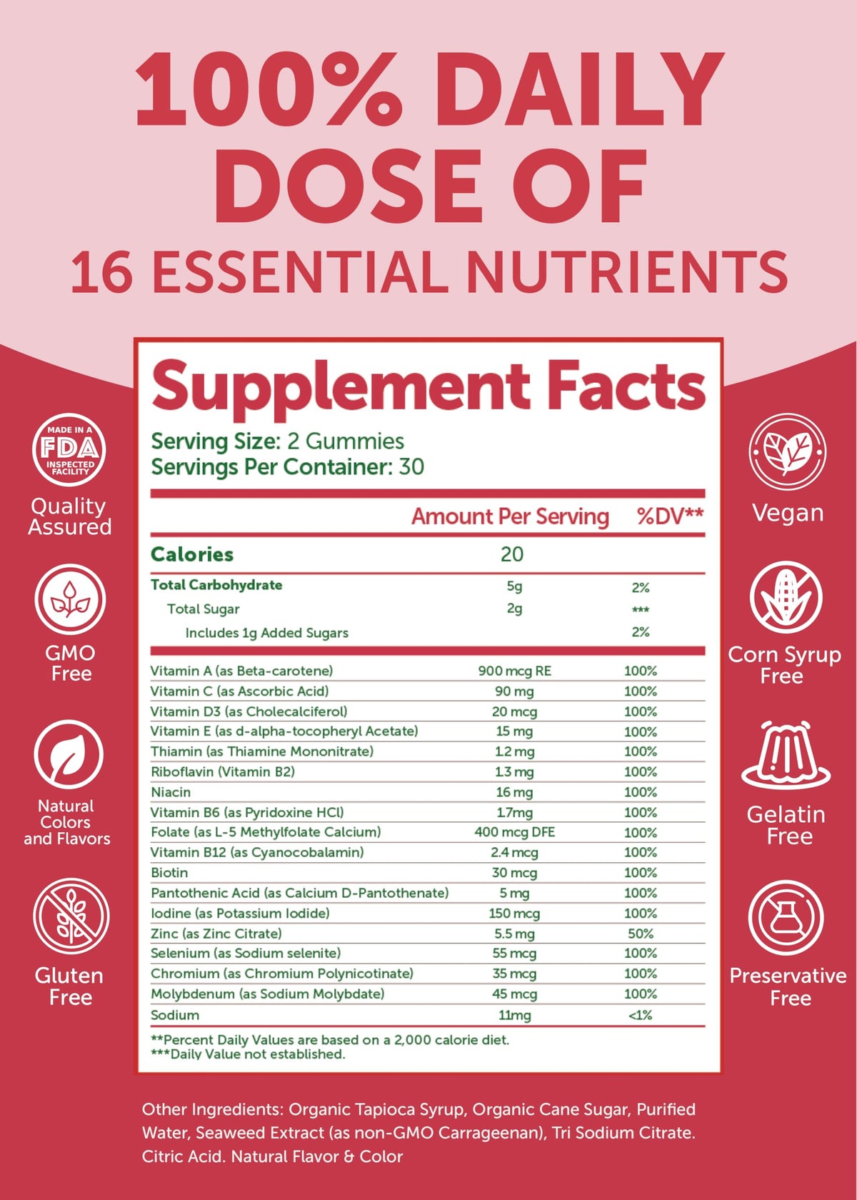 Lunakai Womens Multivitamin Gummies - Tastiest Proprietary Formula