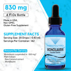Absonutrix Monolaurin Liquid Extract 830 mg - 4 Fl Oz - image 2