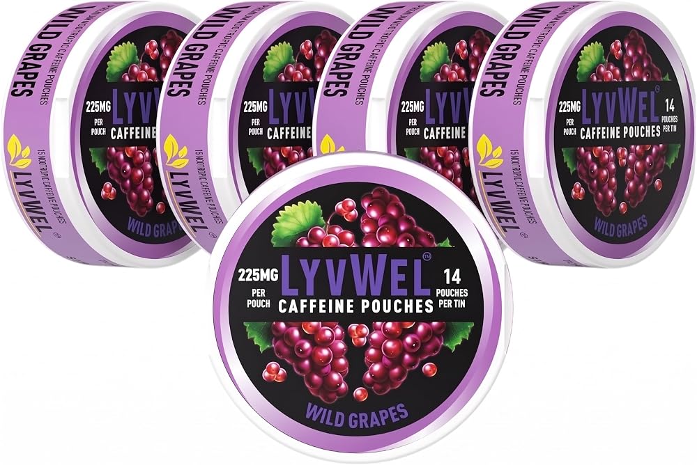 LyvWel 225mg Caffeine Pouches