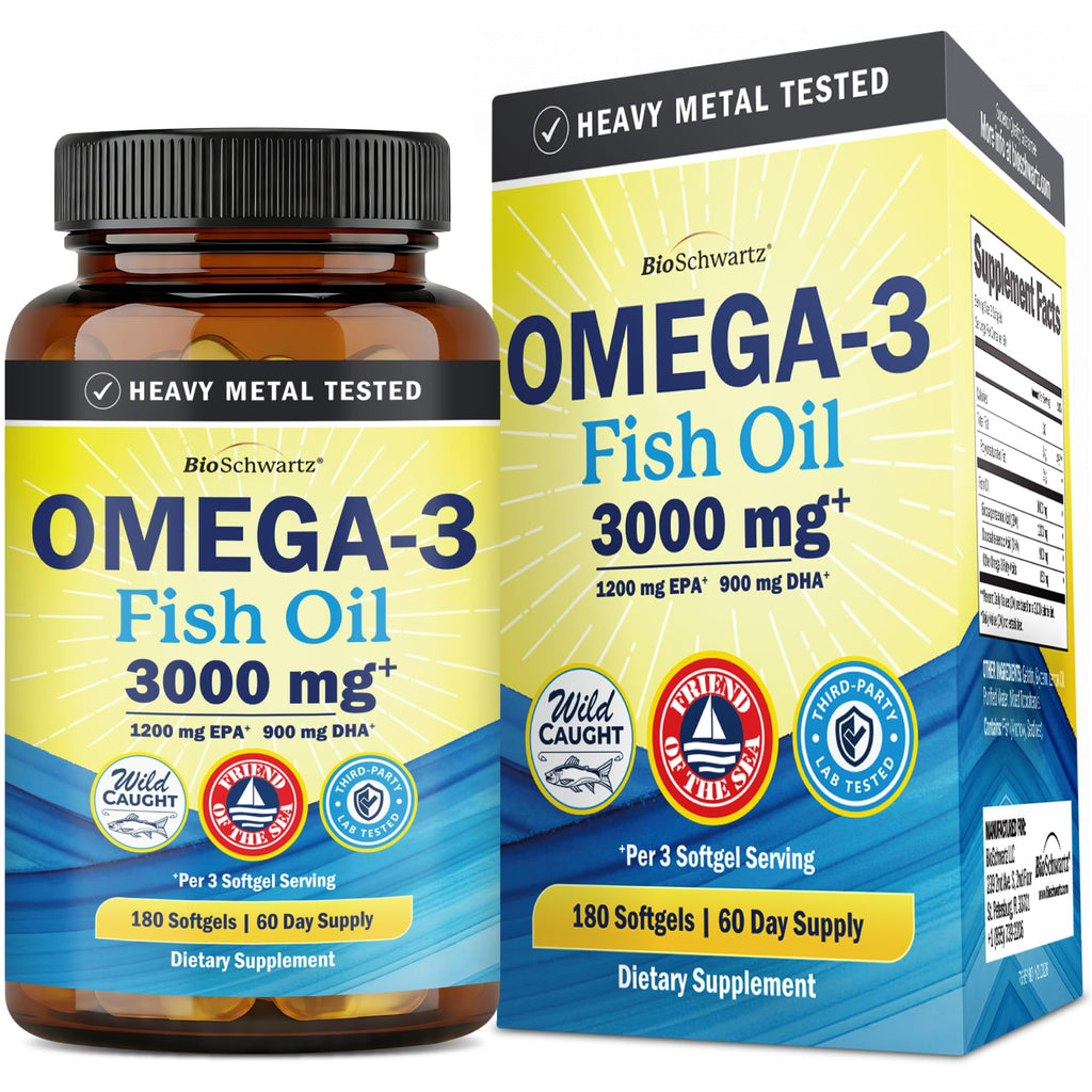 BioSchwartz Triple Strength Omega 3 Fish Oil 3000mg - 180 Softgels