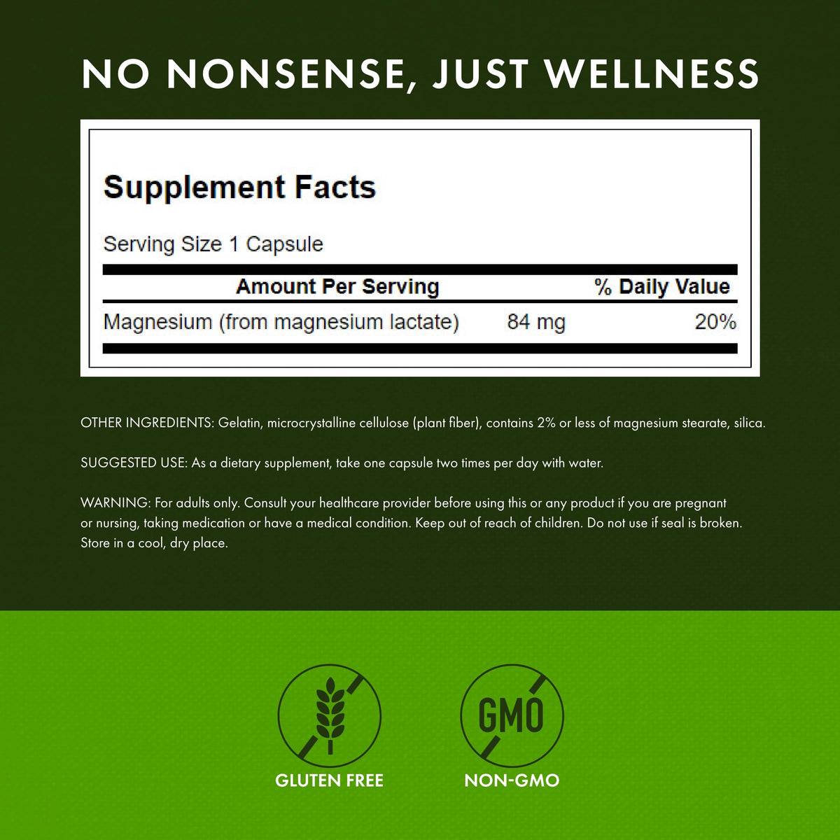 Swanson Magnesium Lactate Mineral Supplement Promoting Muscle