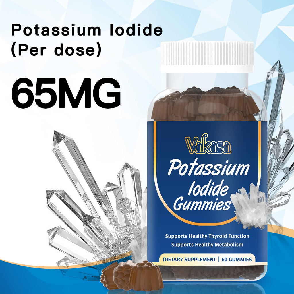Vakasa Potassium Iodide Gummies Thyroid Support - 60 Gummies - image 3