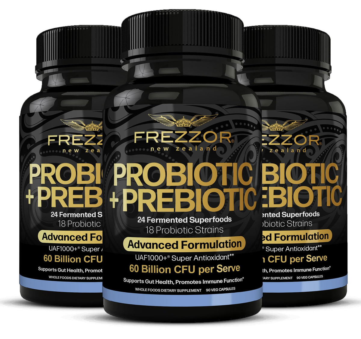 FREZZOR Probiotic + Prebiotic Capsules 60 Billion CFU - 270 Capsules