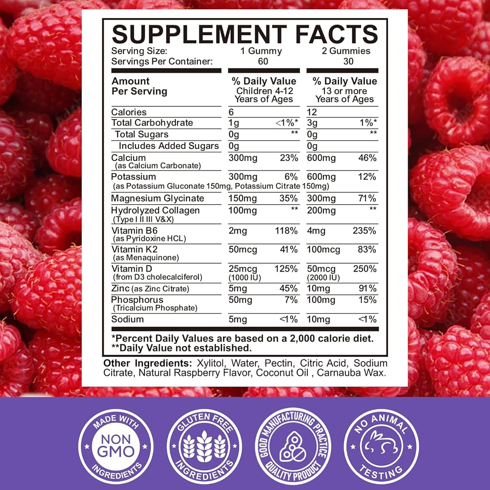 ReviNutra Calcium Potassium Magnesium Gummies for Kids & Adults