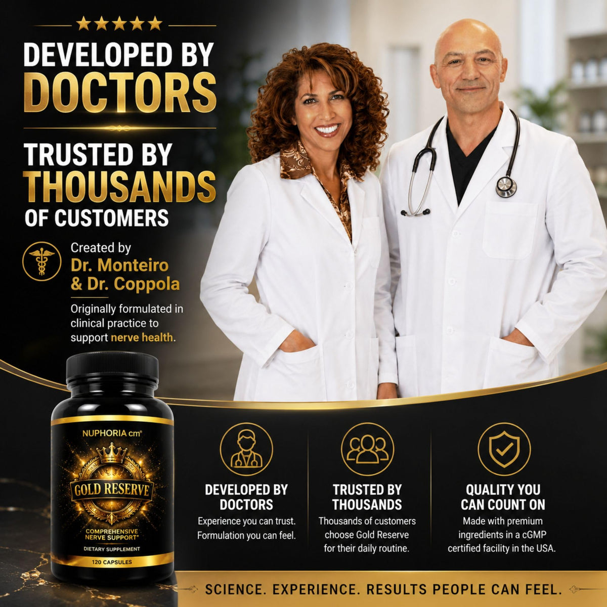 Nuphoria cm Gold Reserve Nerve Support Formula - 120 Capsules - image 4