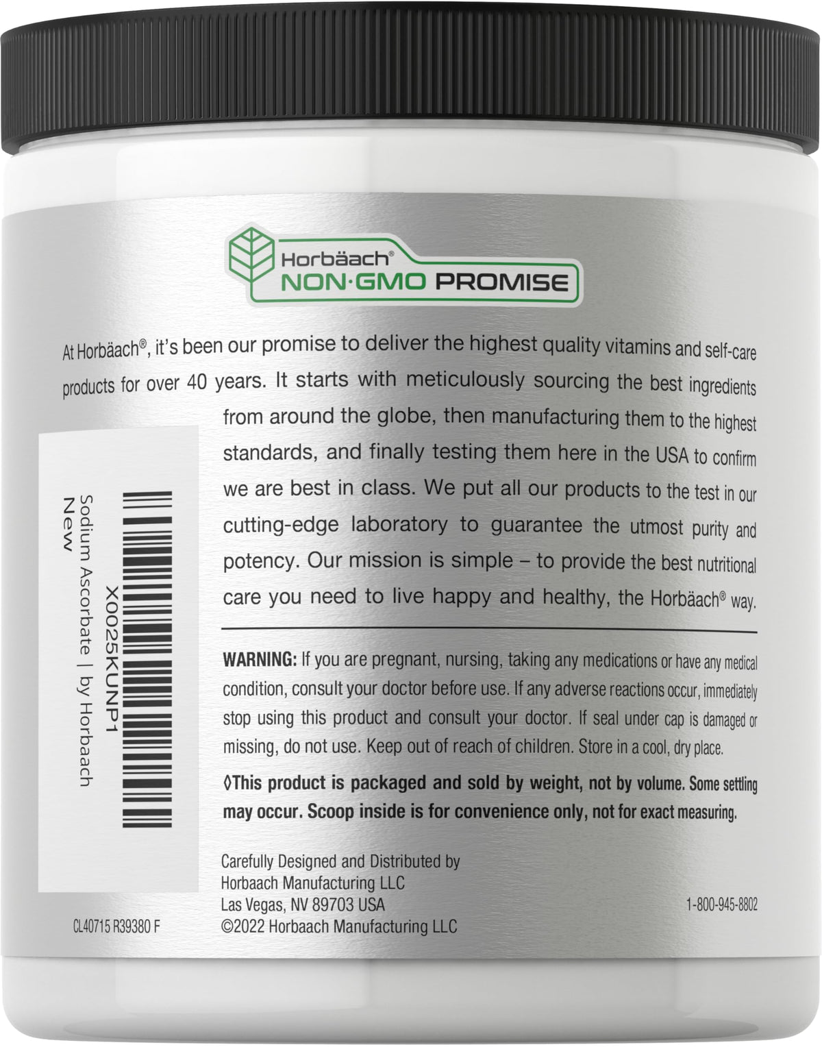 Horbäach Buffered Sodium Ascorbate Vitamin C Powder - 16 oz - image 3