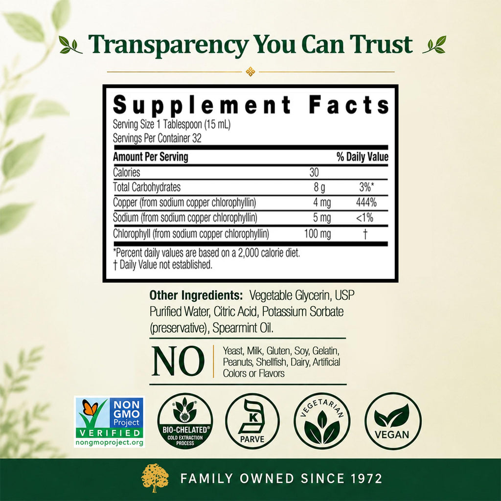 Nature's Answer Liquid Chlorophyll 100 mg - 16 fl oz - image 4