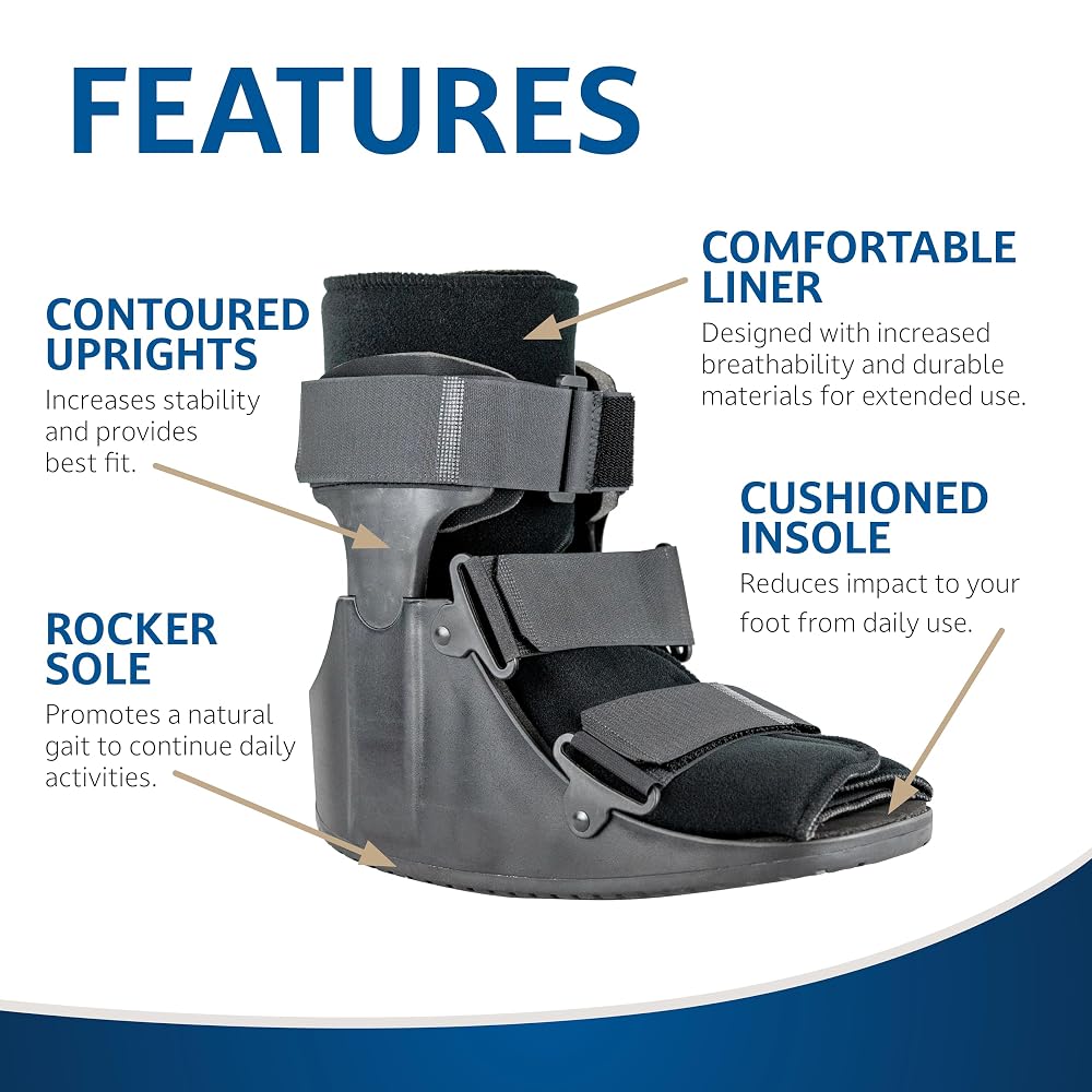 United Ortho Short Cam Walker Fracture Boot Medium - Black - image 2