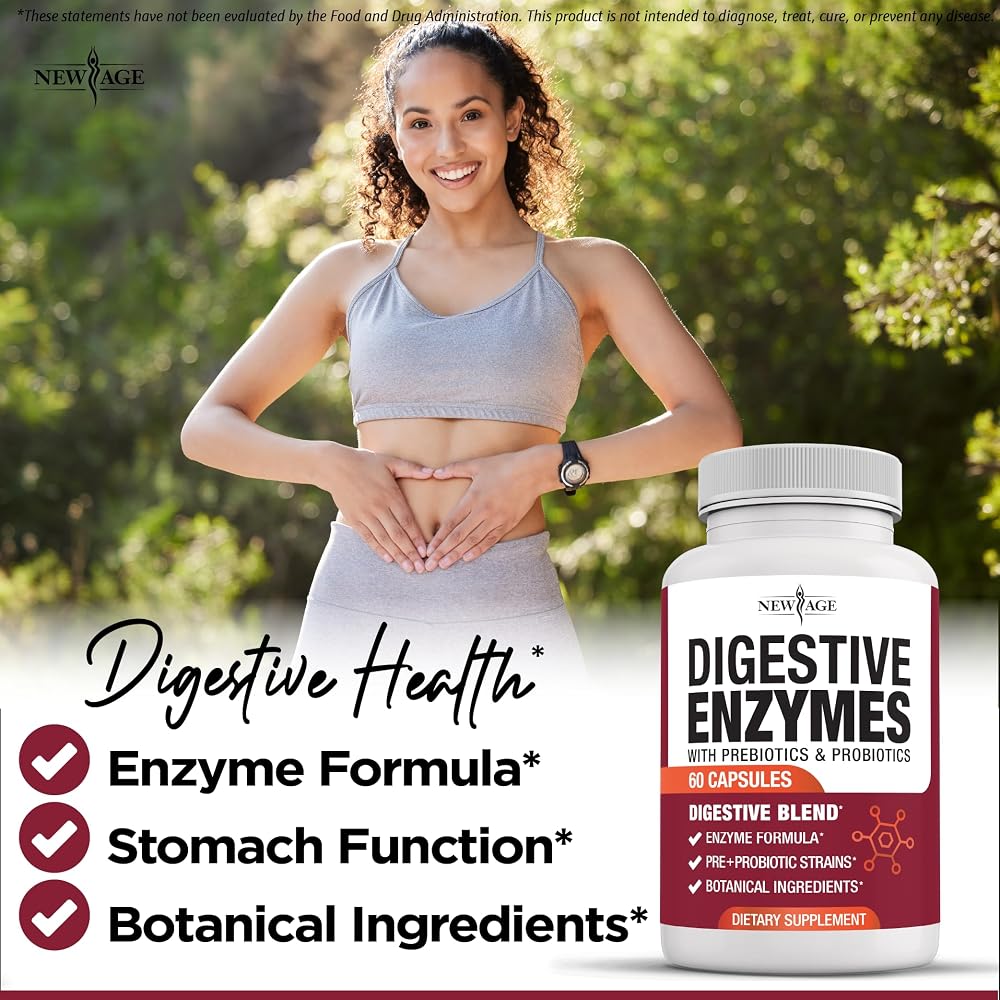 NEW AGE Digestive Enzymes for Gut Health - 120 Capsules - image 4