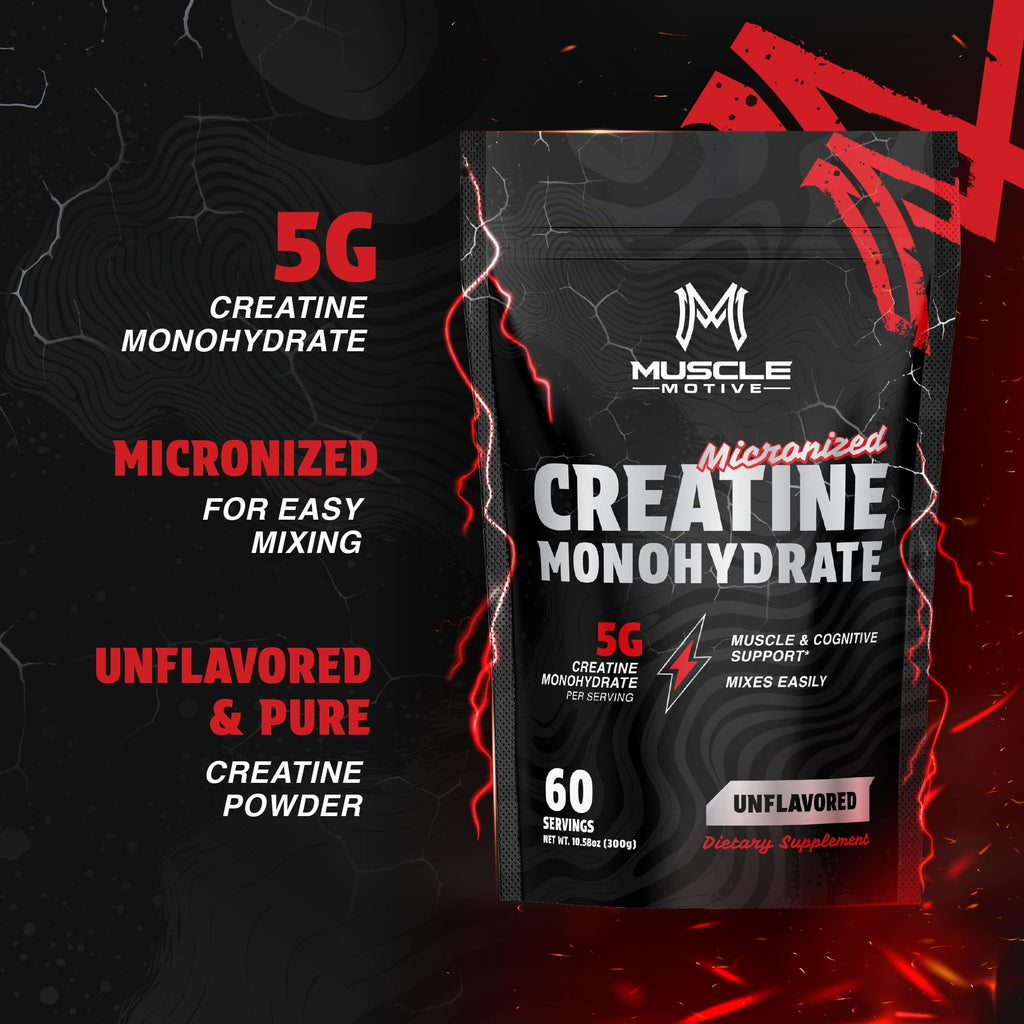Muscle Motive Creatine Monohydrate Powder Unflavored - 300g - image 3