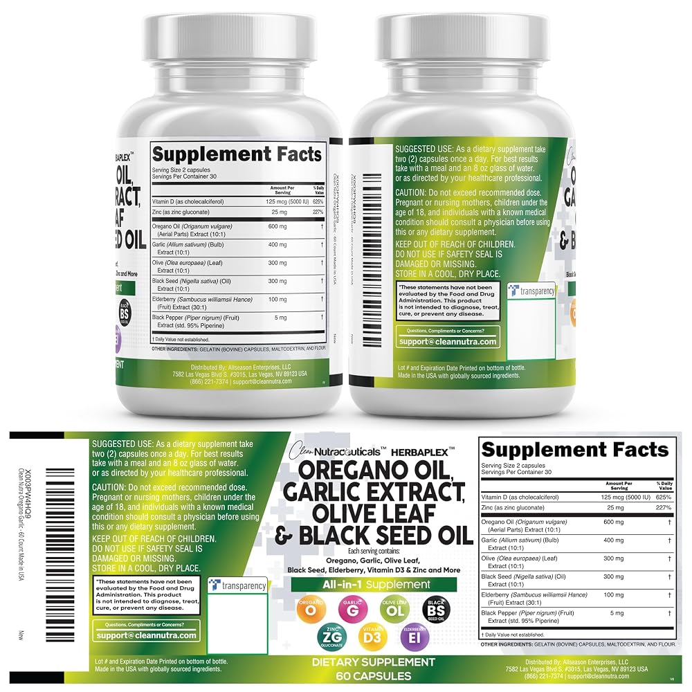Clean Nutraceuticals Oregano Oil Immune & Digestive Support - image 8