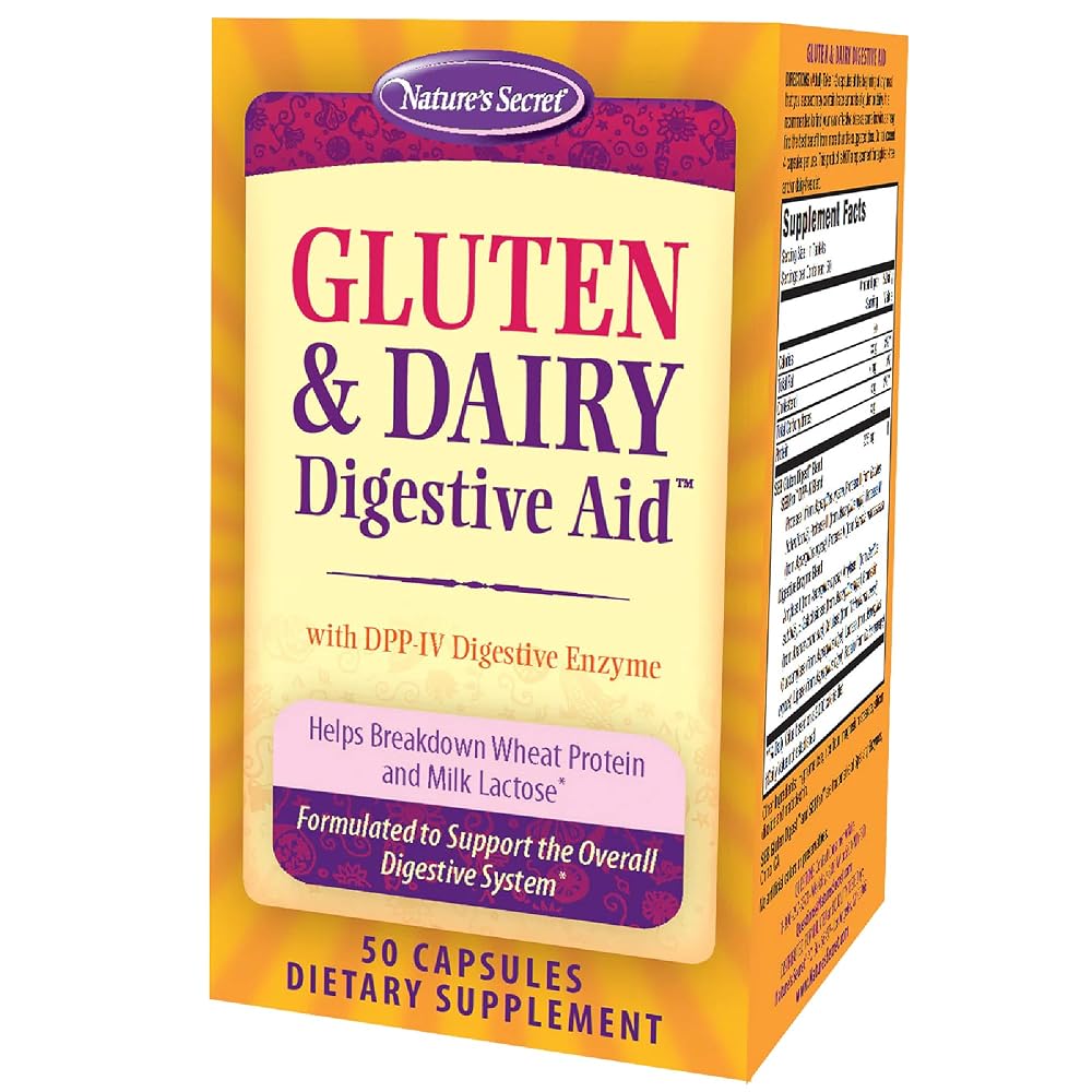 Nature's Secret Gluten & Dairy Digestive Aid Enzyme Support - 50 Capsules