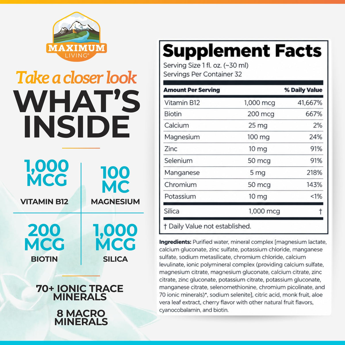 Maximum Living MineralRich Minerals Supplement with Aloe - 32 oz - image 8