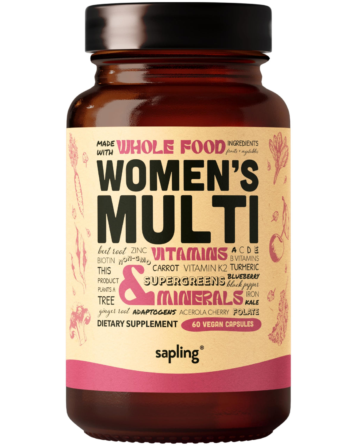 Sapling Multivitamin for Women with Methylated B Complex - 60 Capsules