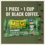 MEG Military Energy Gum Spearmint 100mg Caffeine - 24 Pack - image 6