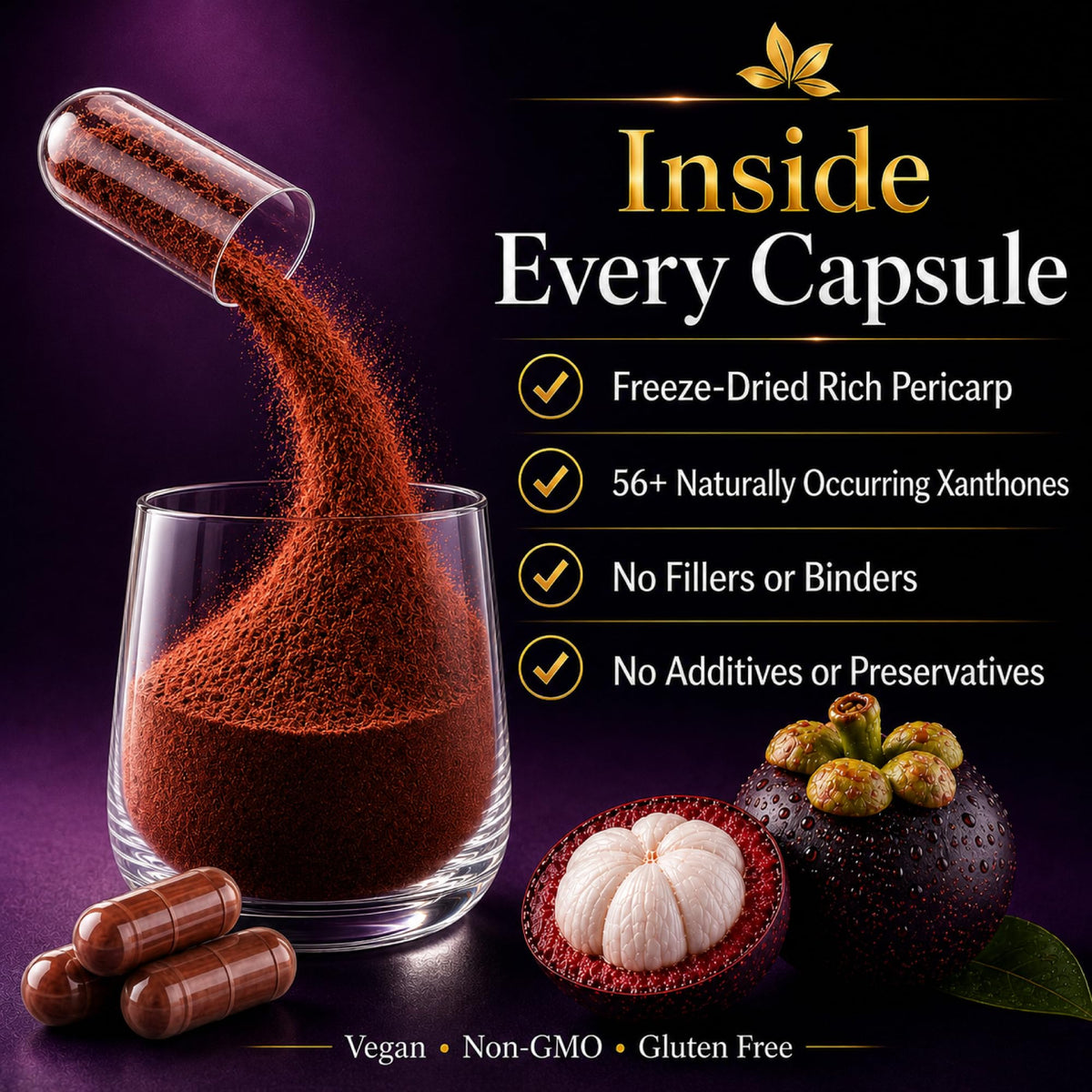 Natural Home Cures Mangosteen Capsules Freeze-Dried - 120 Vegan Capsules - image 3