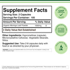 Double Wood Supplements Organic Moringa Leaf 1,000mg - 210 Capsules - image 2