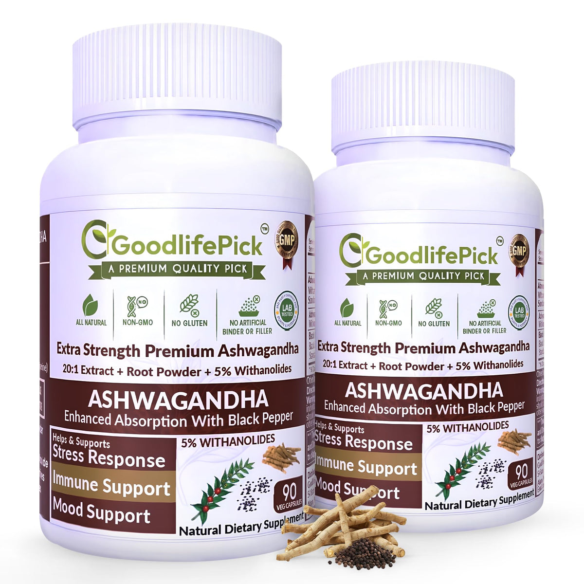 GoodlifePick Ashwagandha Capsules with Black Pepper