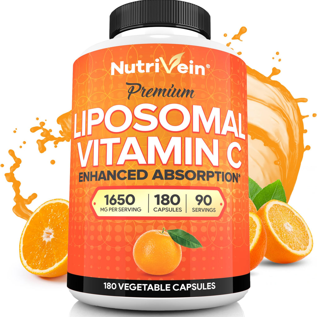 Nutrivein Premium Liposomal Vitamin C 1650mg - 180 Capsules
