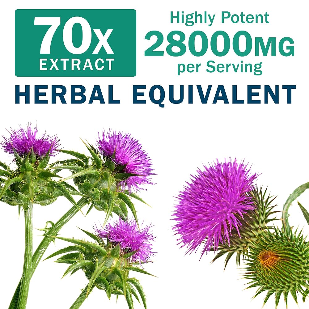 NYO3 Milk Thistle 200mg Liver Support Supplement - 60 Capsules - image 3