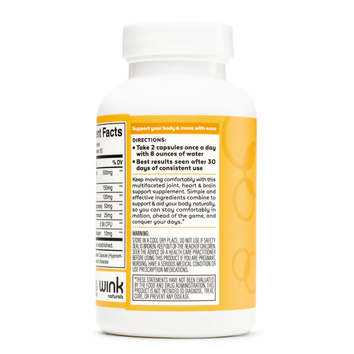 Wink Naturals Agility Joint & Body Care Supplement - 60 Capsules - image 2