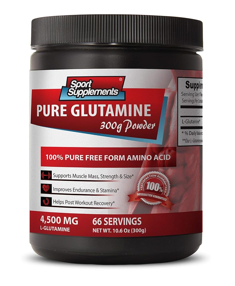 Sport Supplements Pure L-Glutamine Powder 4500mg - 300g
