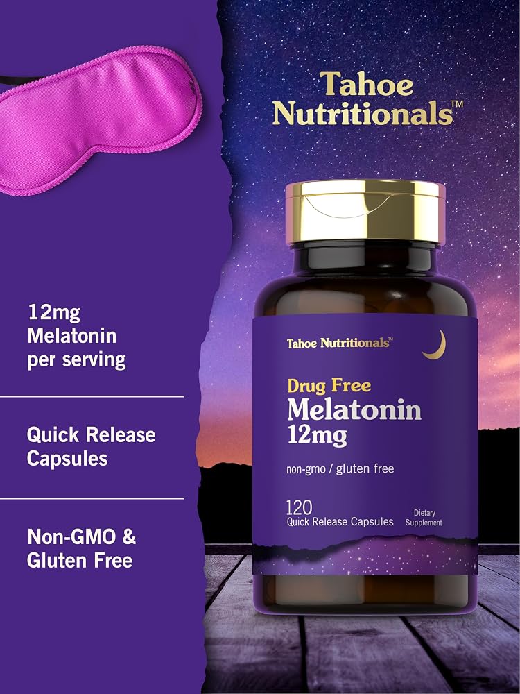Tahoe Nutritionals Melatonin 12 mg - 120 Capsules - image 4