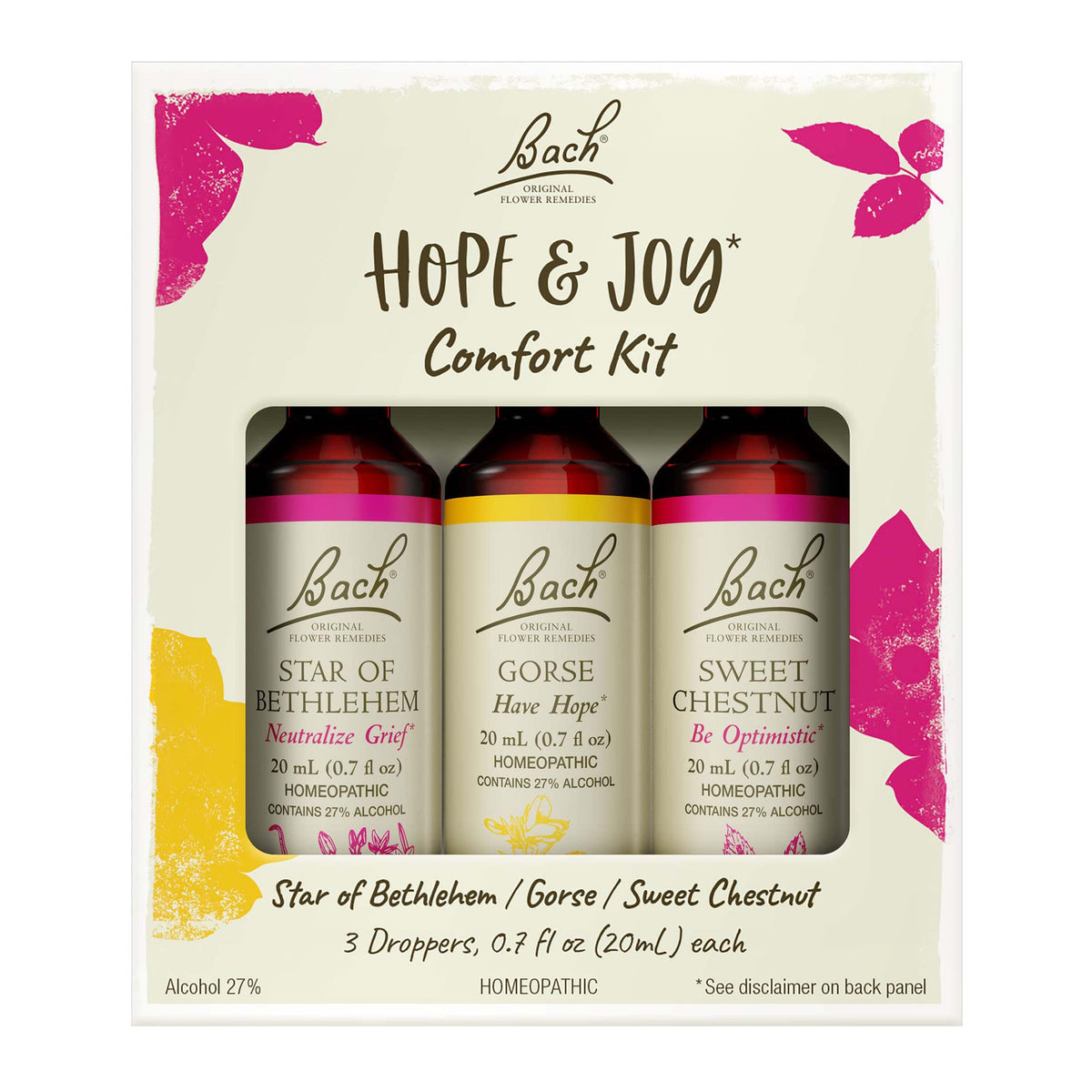 Bach Original Flower Remedies Hope and Joy Kit - 3 x 20mL