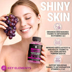 KEY ELEMENTS Hair Skin and Nails Biotin 10000mcg Gummies - 60 Count - image 3