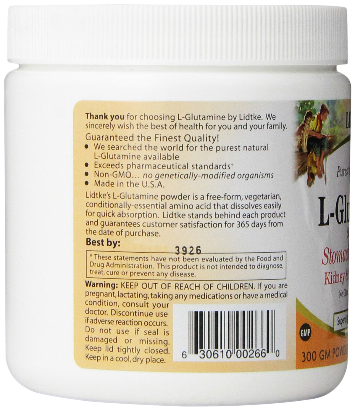 Lidtke L-Glutamine Powder - 300g - image 2