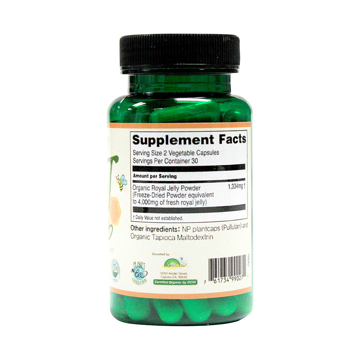Greenbow Organic Royal Jelly 2000mg - 60 Capsules - image 2
