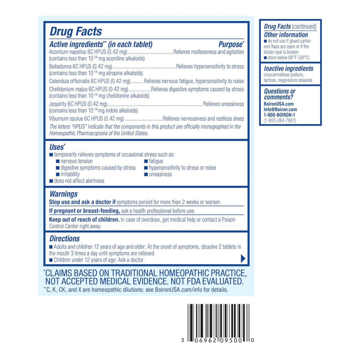 Boiron StressCalm Tablets for Stress Relief - 120 Tablets - image 8
