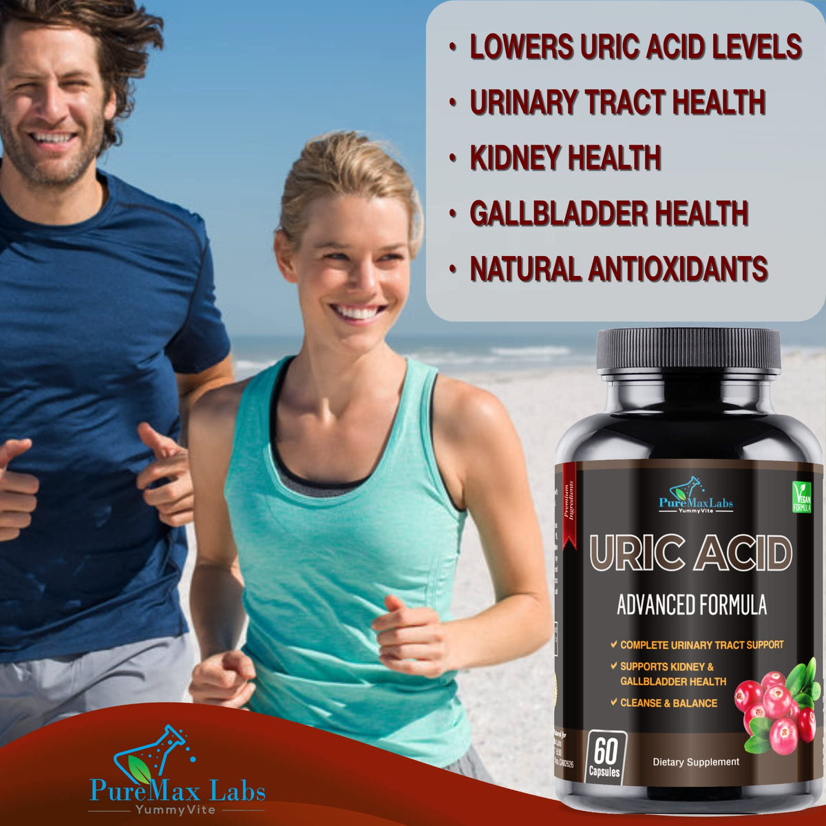 YUMMYVITE Uric Acid Advanced Formula - 60 Capsules - image 4